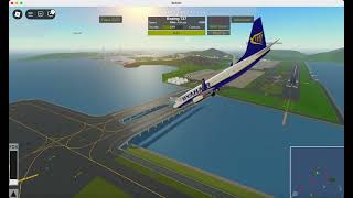 Ryanair Roblox PTFS Landing [upl. by Rew139]