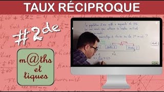 Calculer un taux dévolution réciproque  Seconde [upl. by Ennasor]