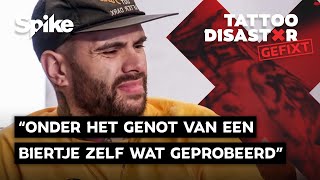 “IK ZIT ER ENORM MEE HET IS GEWOON KT”  TATTOO DISASTER GEFIXT 4 [upl. by Annahaj]