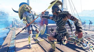 Assassins Creed Odyssey Legendary Armor of Kronos amp Spear Kills with Naval Combat Gameplay [upl. by Reiter]