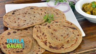 Lachha Paratha Recipe Whole Wheat multi Layered Indian Bread by Tarla Dalal [upl. by Roger]