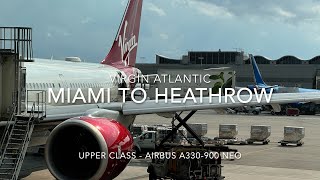 Virgin Atlantic Upper Class Miami to London Heathrow A330900NEO [upl. by Bourke]