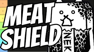 The Battle Cats  Ranking Meatshields From Worst To Best battlecats ranking thebattlecats [upl. by Im507]