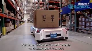 Fetch Robotics Freight500 Transporte autonomo  Boreal Technologies [upl. by Enyalahs878]