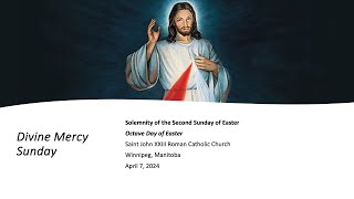 Mass April 7 2024 – Divine Mercy Sunday [upl. by Lleuqram665]