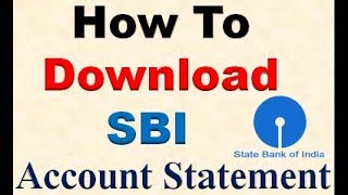 how to download sbi bank statement online [upl. by Strohbehn]