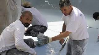 Alan Smith Explains the pool pebble process in San Clemente CA [upl. by Ecnarolf468]