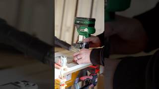 Rebated shutter lock installation 🚪 diy woodwork woodworking carpenter carpentry tool tools [upl. by Sadira]