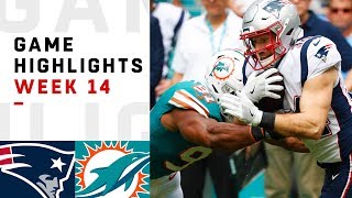 Patriots vs Dolphins Week 14 Highlights  NFL 2018 [upl. by Ynaffyt538]