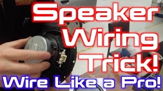 Professional Speaker Wiring Trick [upl. by Seleta]