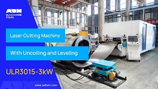 ULR3015 3kW Laser Cutting Machine with Uncoiling and Leveling Function [upl. by Edlitam261]