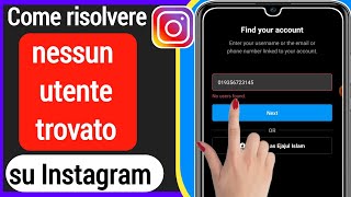 Come risolvere il problema quotNessun utente trovatoquot su Instagram 2022 [upl. by Perceval784]