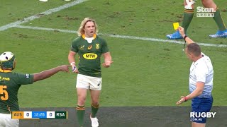 Faf De Klerk yellow card against the Wallabies [upl. by Ennail]