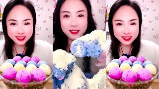 ASMR SNOWBALL ICE EATING with PASSION FRUIT and SHAVED ICE EATING with MILK POWDER [upl. by Yntirb993]