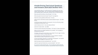 Airside Driving Test Actual Questions and Answers Verified 100 [upl. by Carroll]