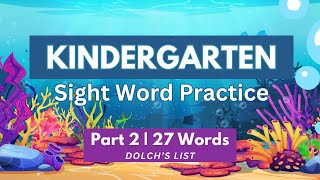 Kindergarten Sight Words Part 2 Read Spell Say sightwords [upl. by Parik588]