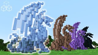 Build a Simple Dragon Statue with ANY Block  Minecraft Tutorial [upl. by Ronaele38]