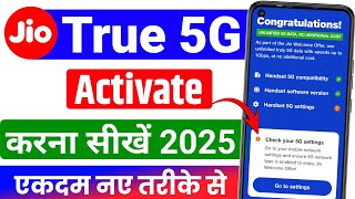 how to activate jio 5g unlimited data 2025  jio true 5g activate kaise kare  jio 5g settings [upl. by Rennie]