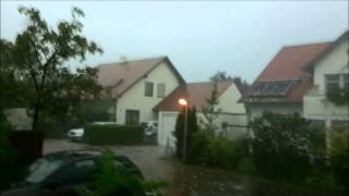 Metzingen Hagel5cm Durchmesser 280713 HDFOTOVIDEO [upl. by Acessej]