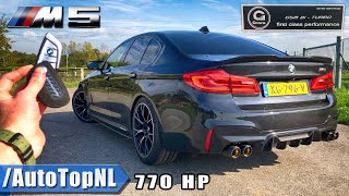 G POWER BMW M5 F90 770HP  REVIEW on ROAD amp AUTOBAHN NO SPEED LIMIT by AutoTopNL [upl. by Eico412]