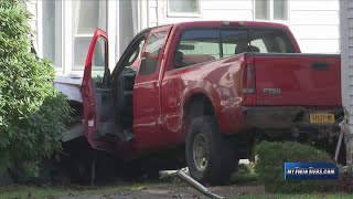 Car hits two homes in West Elmira [upl. by Yaresed43]