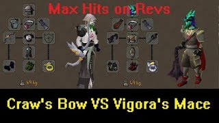 Craws Bow Vs Vigoras Mace Max gear amp Max hits [upl. by Adnelg]