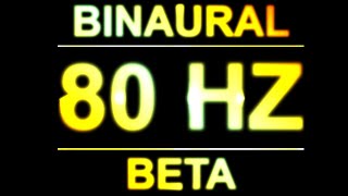 Pure 80hz Binaural Beats 🔊  8d  Beta Waves [upl. by Aihsram]