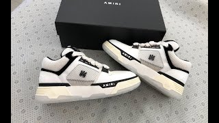 AMIRI MA1 White amp Black Lace Up Sneaker Review [upl. by Clellan]