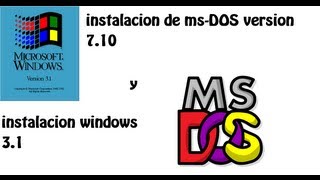 instalacion MSDOS 710  WINDOWS 311 con virtual pc [upl. by Maxim]