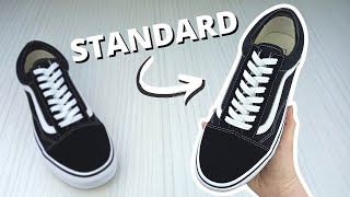 HOW TO LACE VANS STANDARD Way [upl. by Tnomed]