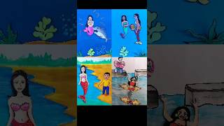 Four Tragedy of the Mermaid shorts youtubeshorts sojibdrawingbook art drawing viralshorts [upl. by Ylrebmik268]