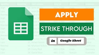 How to Apply Strikethrough in Google Sheets [upl. by Benn]