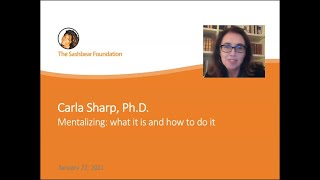 Carla Sharp PhD Mentalizing what it is and how to do it [upl. by Noivaz496]