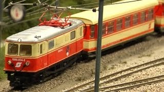 Model Trains from Austria HO Scale Railroad Display [upl. by Bobbe282]