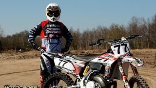 Erik Eggens testing the Yamaha 250cc 2 stroke for GP Valkenswaard [upl. by Gerti]