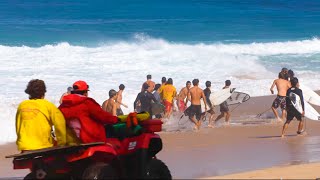 PRO SURFER ALMOST DIES AT PIPELINE CRAZINESS [upl. by Nywloc539]