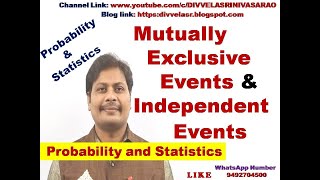 Mutually Exclusive Events  Independent Events  Probability and Statistics  Probability [upl. by Islehc]