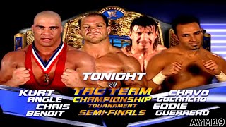 Kurt Angle amp Chris Benoit vs Eddie Guerrero amp Chavo Guerrero SmackDown 10172002 Highlights [upl. by Azrim]