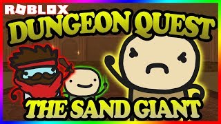 ROBLOX ANIMATION  DUNGEON QUEST SAND GIANT FIGHT [upl. by Aicilef952]