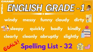 English Grade 1 Spelling List 32 [upl. by Hehre438]