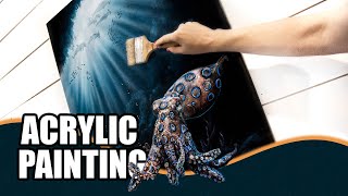 Pro ACRYLIC PAINTING TECHNIQUES for beginners acrylicpainting [upl. by Alfi755]