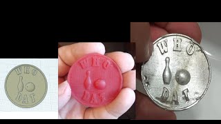 I designed printed and cast a 2 sided pewter Coin using a silicone Mold [upl. by Holofernes]