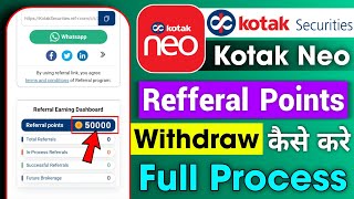 Kotak Neo Refferal Point Redeem Kaise Kare Bank Me  How To Redeem Referral Points In Kotak Neo [upl. by Ruffina]