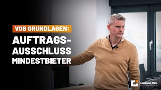 VOB Grundlagen Drei Werkzeuge bei Auftragssauschluss nach VOBA obwohl du Mindestbieter bist [upl. by Nilram499]