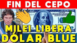 MILEI LIBERA DÓLAR BLUE FIN DEL CEPO 🚨 LEVANTA EL CEPO AL DÓLAR POR CONVERGENCIA DE TIPOS DE CAMBIO [upl. by Tamar26]