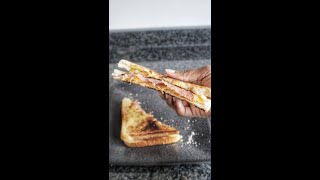 5 minutes easy toasted cheese amp salami sandwich recipe [upl. by Sperling590]