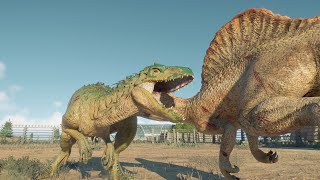 🔴Satisfying Jurassic World Evolution 2  Trex Dilophosaurus Spinosaurus Karnotaurus Triceratops [upl. by Attenyt]