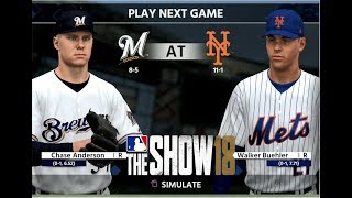 MLB 18 The Show  Fantasy Draft Franchise  gms 1416 vs New York Mets [upl. by Buschi]