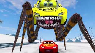 Epic Escape From The Lightning McQueen Arachnid Eater VS McQueen Coffin Dance Cover Song [upl. by Drucilla]