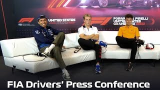 F1 United States Prerace Drivers Press Conference 2024 Group 2  Lawson Norris nd Albon [upl. by Meggi]